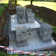 Строительство бетонного бассейна. Блоки строительные вибропрессованные.